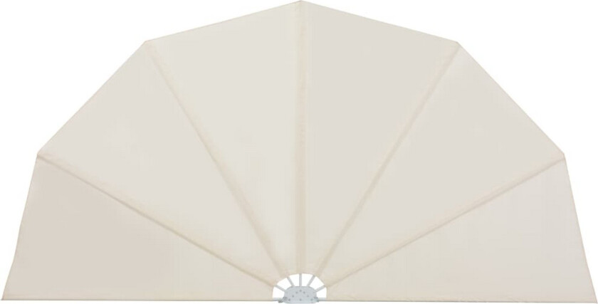 Sammenleggbar sidemarkise for terrasse krem 160 cm