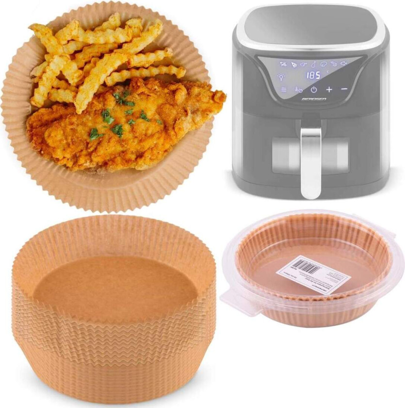 Bakepapir til Airfryer 20 cm Berdsen - 20-pak