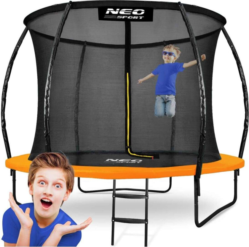 Profilert trampoline for hagen 10ft/312cm med innvendig beskyttelsesnett Neo-Sport