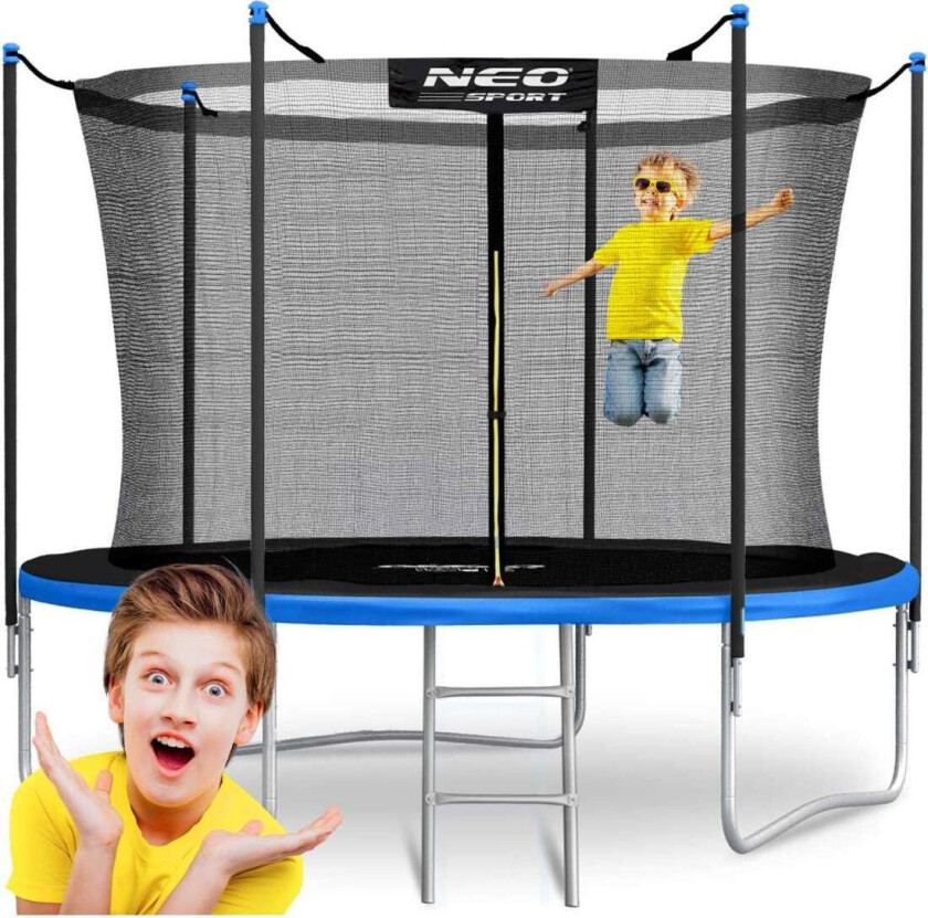 Trampoline for hage 312 cm med innvendig sikkerhetsnett og stige Neo-Sport