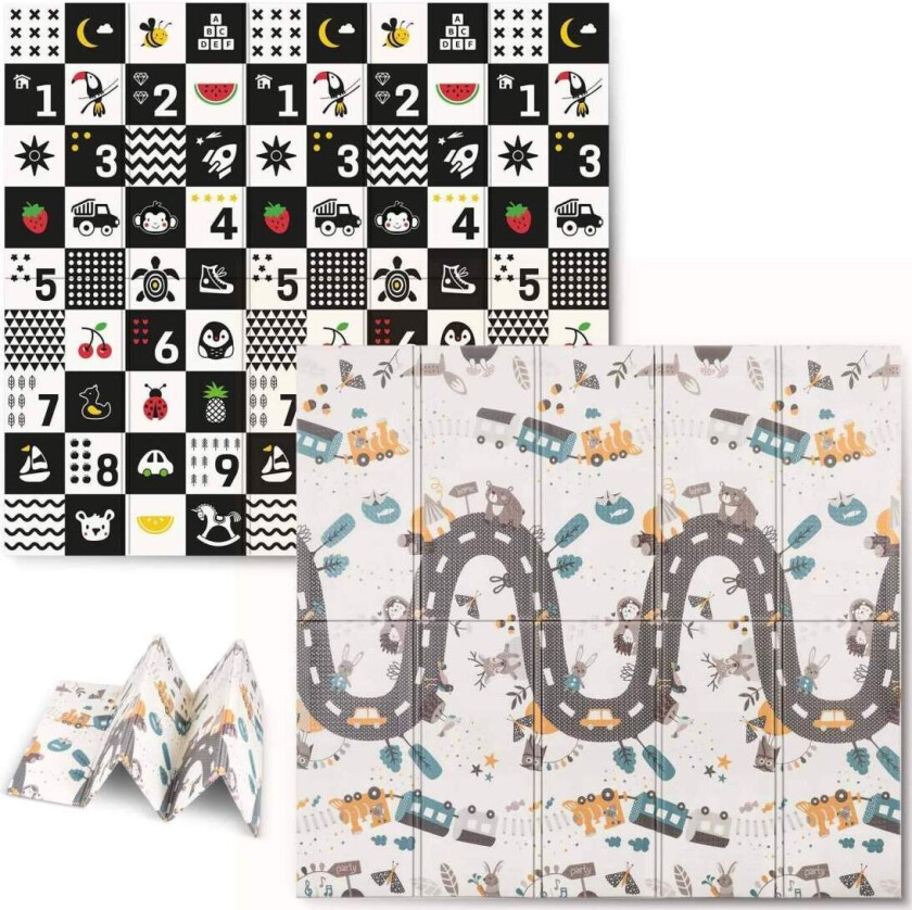 Sammenleggbar lekematte 200 x 180 x 1 cm - Nukido NK-340