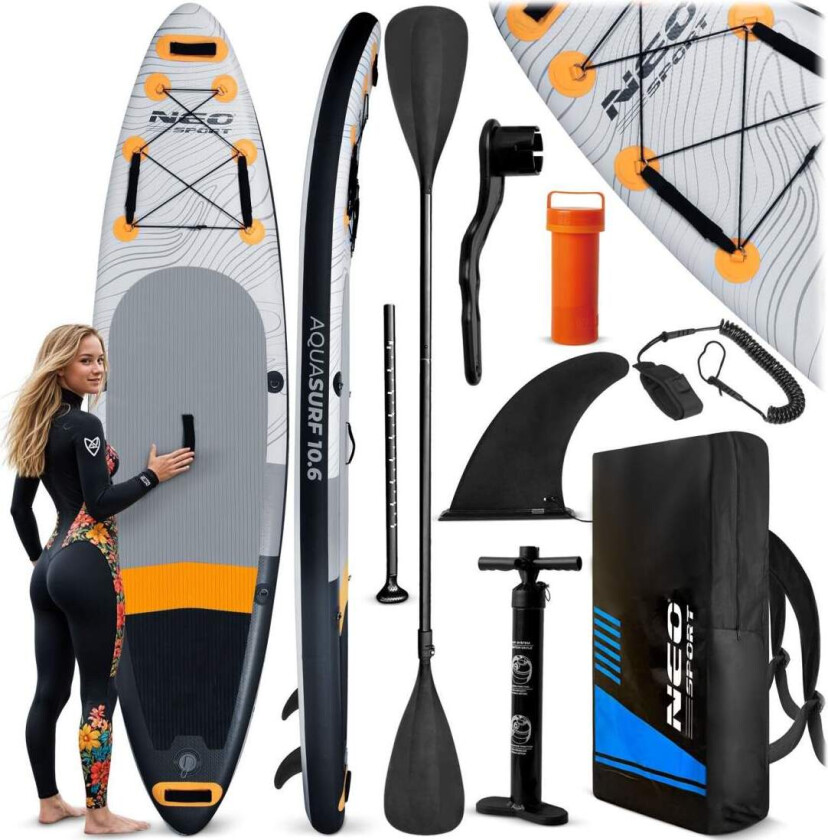 Oppblåsbart SUP-brett Aquasurf 320 x 81 x 15 cm Neo-Sport 170001