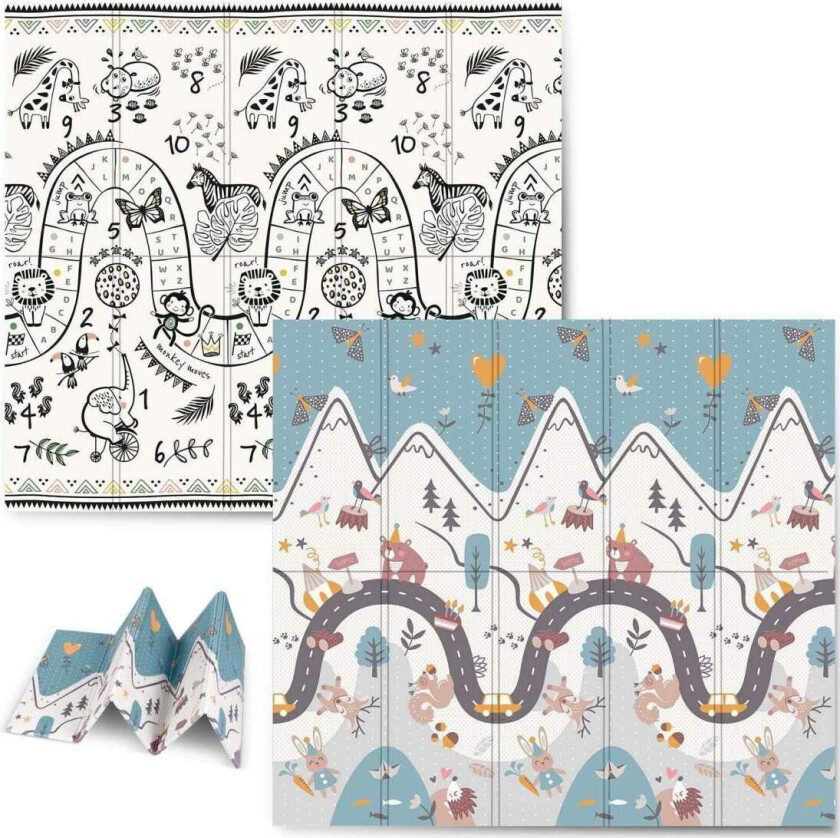 Sammenleggbar lekematte Nukido NK-340, 200 x 180 x 1 cm