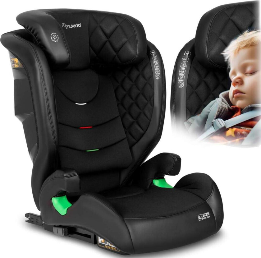 Bilstol Nukido Louis svart 15-36 kg ISOFIX