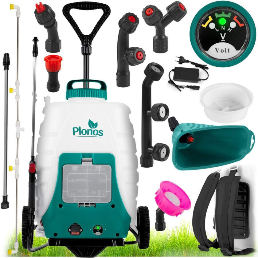 Batteridrevet trykksprøyte med tralle Plonos PL-600