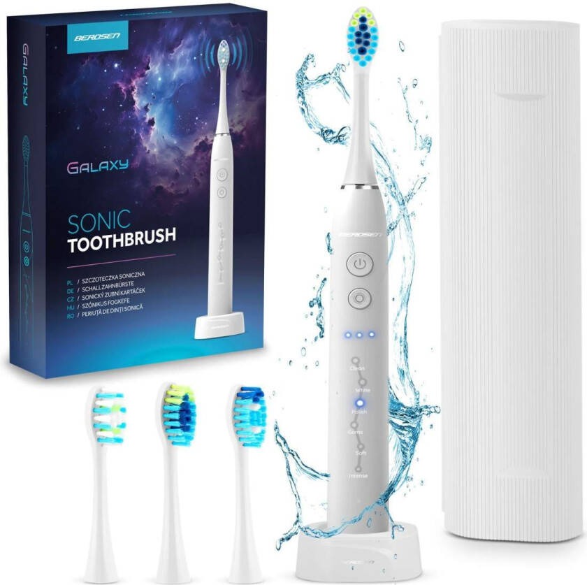 Berdsen Galaxy sonic tannbørste hvit
