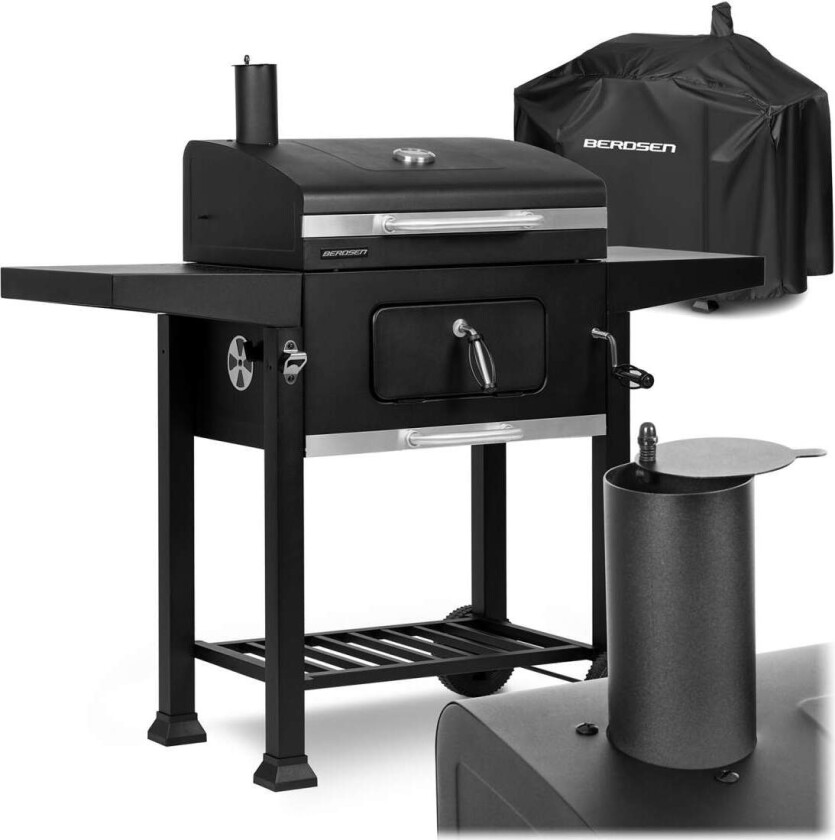 Berdsen BD-890 sort kullgrill med lokk