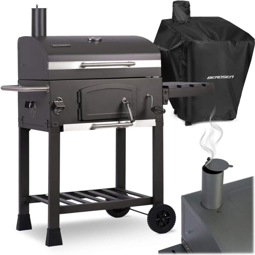 Berdsen BD-891 sort kullgrill med lokk