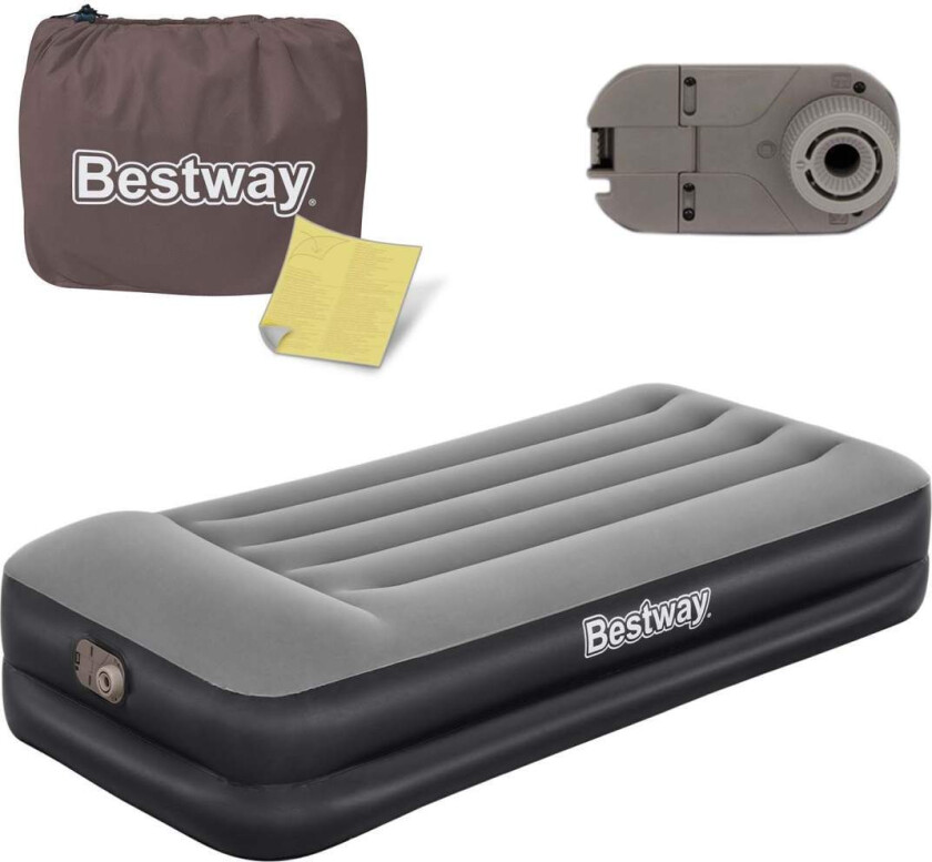 Oppblåsbar madrass 191x97x46 cm med innebygd elektrisk pumpe Bestway 67401