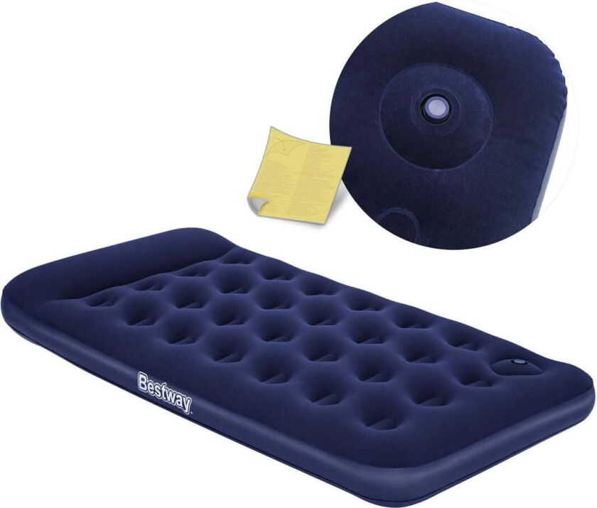 Oppblåsbar madrass 188x99x22 cm med innebygget fotpumpe Bestway 67224