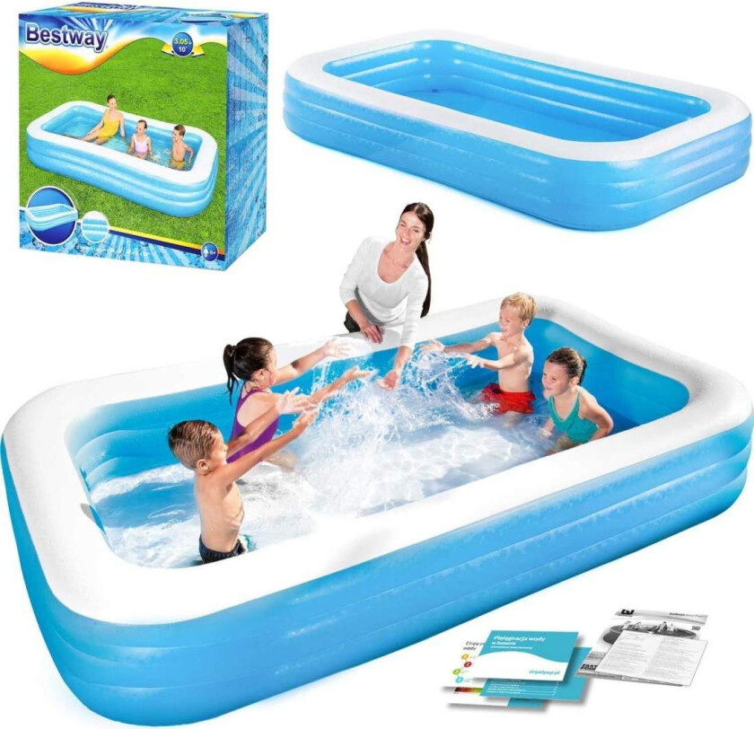 Familie oppblåsbart basseng 305x183x56cm Bestway 54009