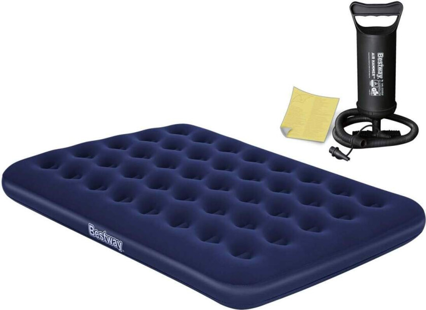 Oppblåsbar madrass 191x132x22 cm med stempelpumpe Bestway 67002