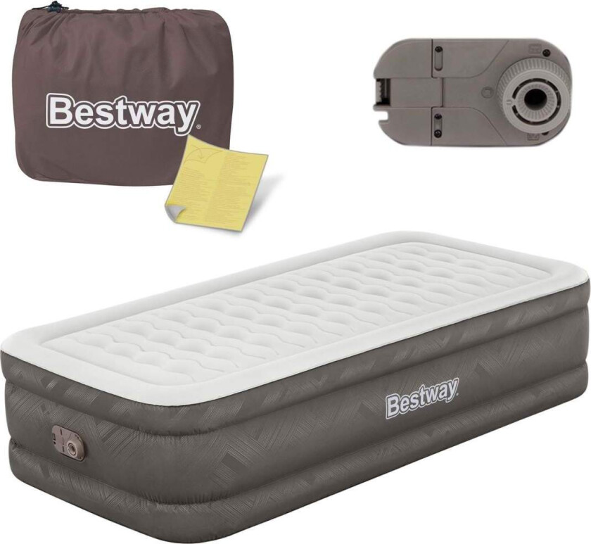 Oppblåsbar madrass 191x97x46 cm med innebygd elektrisk pumpe Bestway 69048