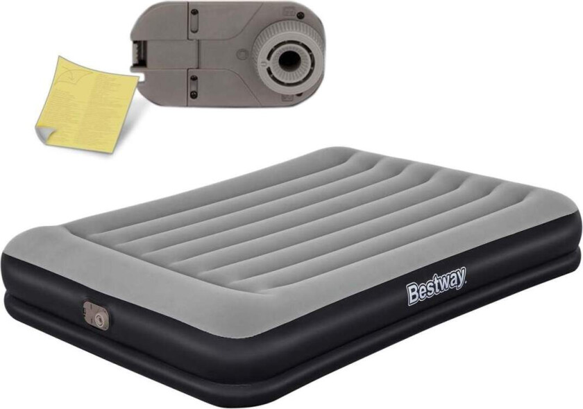 Oppblåsbar madrass 203x152x36 cm med innebygd elektrisk pumpe Bestway 67725