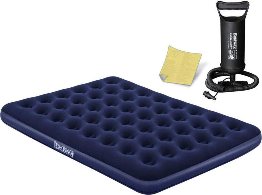 Oppblåsbar madrass 203x152x22 cm med stempelpumpe Bestway 67003