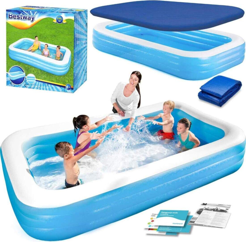 Familie oppblåsbart basseng 305 x 183 x 56 cm 3in1 Bestway 54009