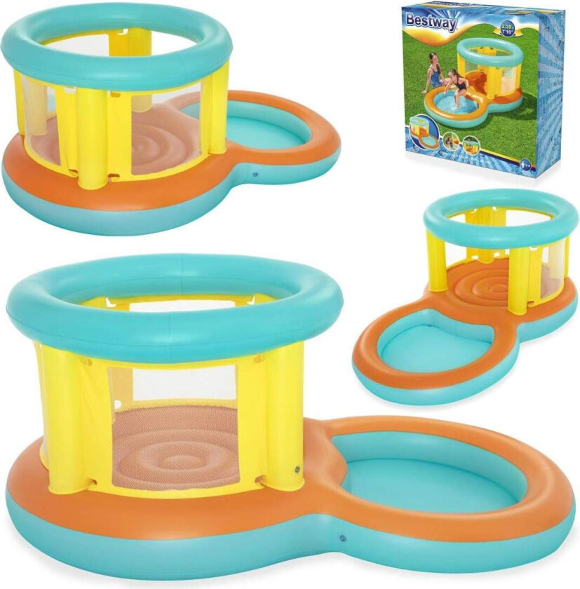 Bestway 52385 oppblåsbar trampoline med basseng