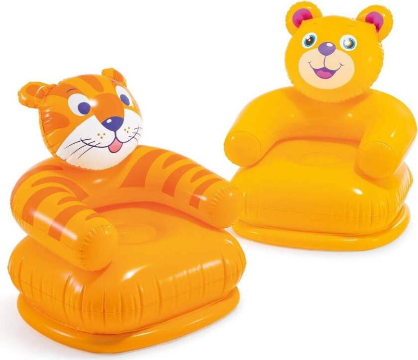 Oppblåsbar barnestol Happy Animals 65 x 64 cm Intex 68556 bamse