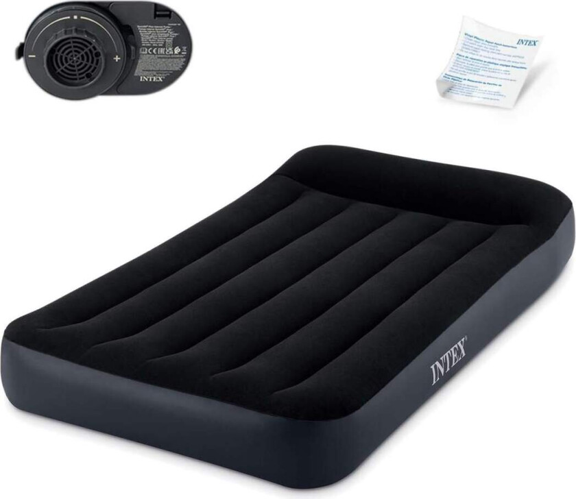 Oppblåsbar madrass 191x99x25 cm med innebygd elektrisk pumpe INTEX 64146ND