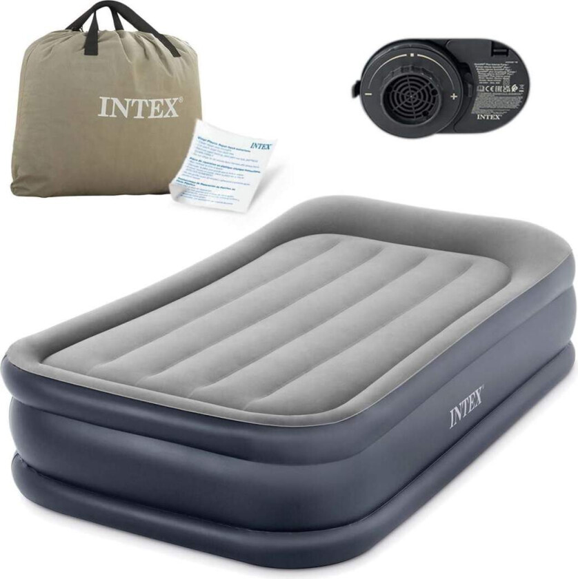 Oppblåsbar madrass 191x99x42 cm med innebygd elektrisk pumpe INTEX 64132ND