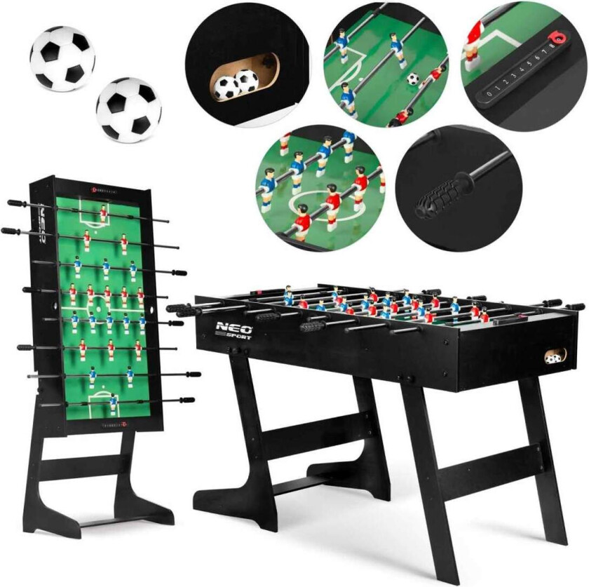 Neosport Foosball Bord 121 x 61 x 80 cm NS-803 Svart