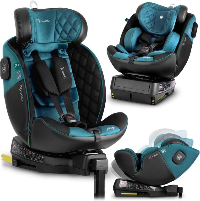 Nukido Prestige Line Bilsete Sort/Blå 0-36kg ISOFIX