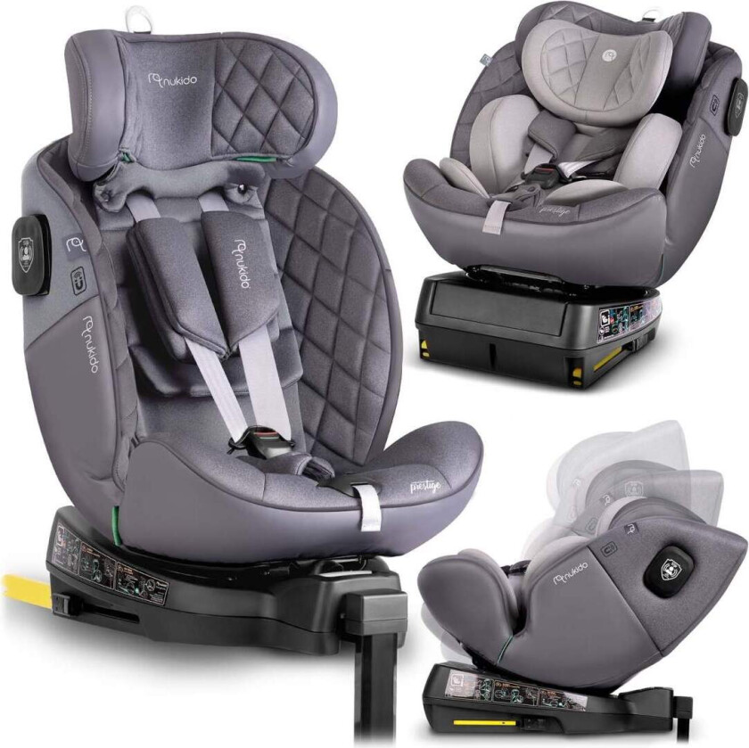 Nukido Prestige Line Bilsete Grå 0-36kg ISOFIX