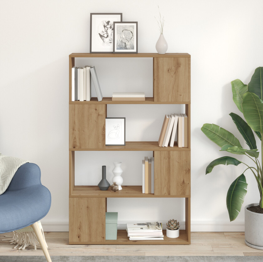 Bokhylle Artisan eik Konstruert tre 80 x 24 x 124 cm Oppbevaring