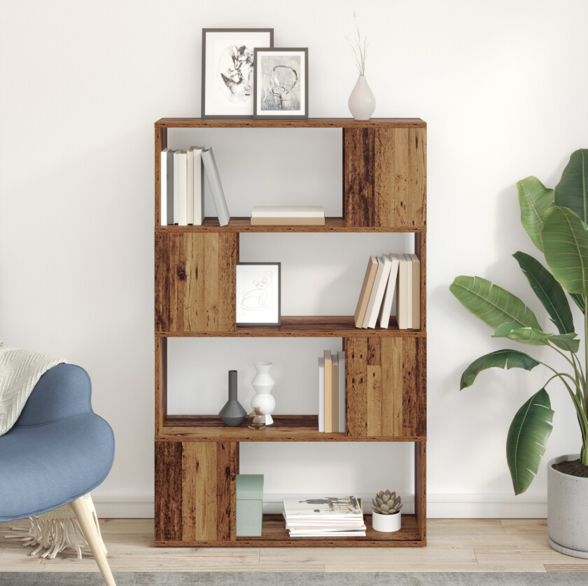 Bokhylle Gammel tre Konstruert tre 80 x 24 x 124 cm Hyllesystem