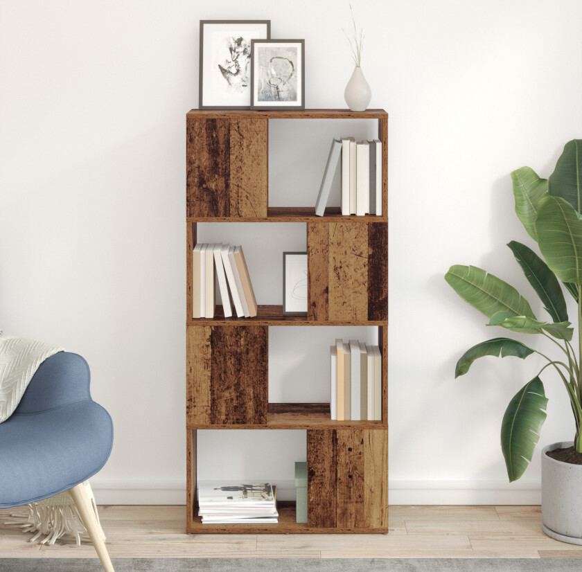 lagringsenhet Gammel tre MDF 60 x 24 x 124 cm Lagringsenhet