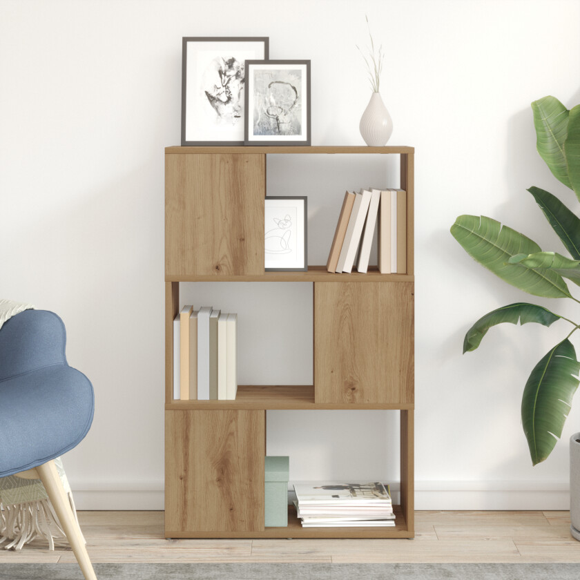 Bokstativ Eikefiner Ingeniørtre 60 x 24 x 94 cm Bokstativ