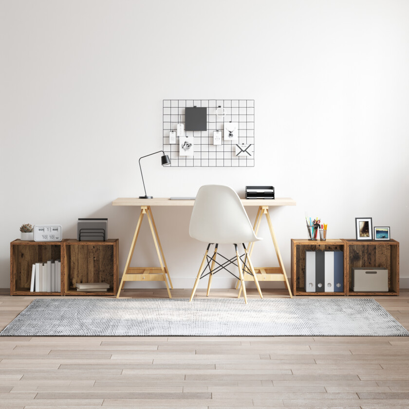 TV-skap 4 stk Gammelt tre 37x35x37 cm Konstruert tre