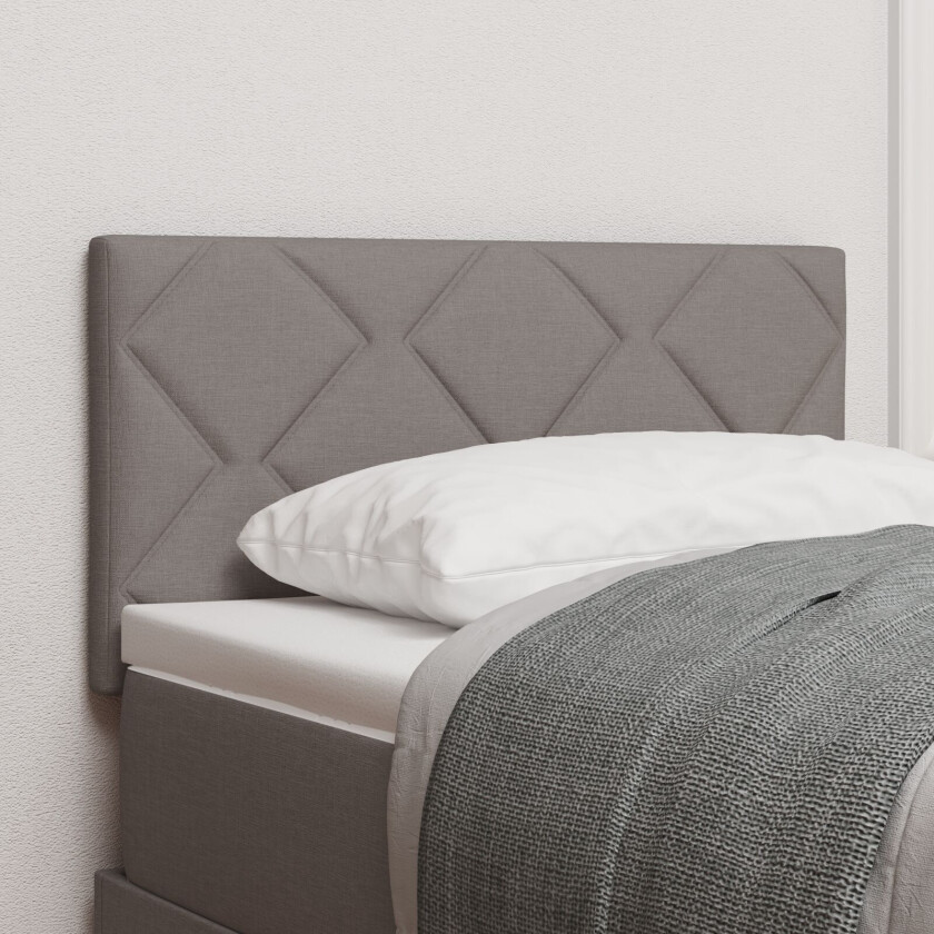 Sengegavl Diamantblokker Design Taupe 80 cm Stoff