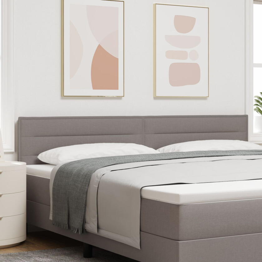 Sengegavl Linje Design Taupe 200 cm Stoff