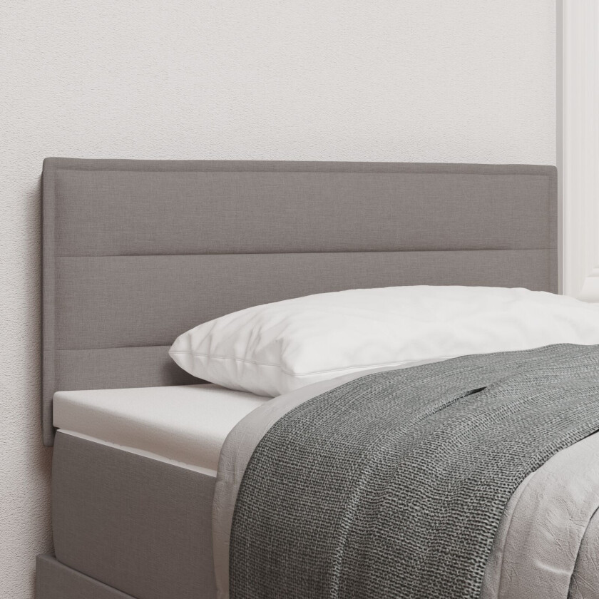 LED sengegavl Linjer Design Taupe 80 cm Stoff