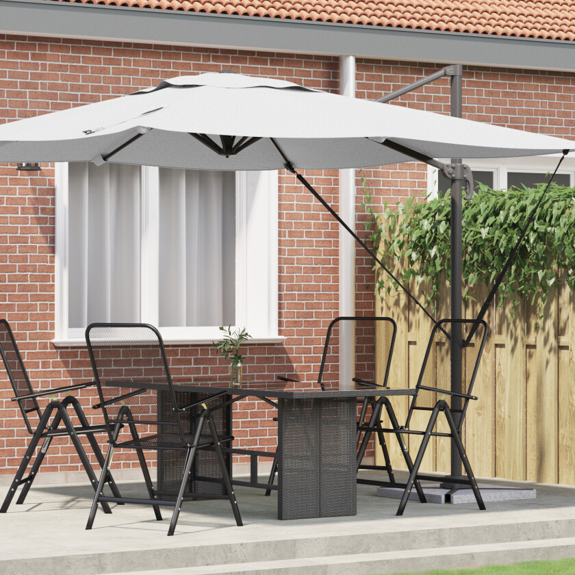 Parasoll for terrasse Sand Polyester baldakin 3m