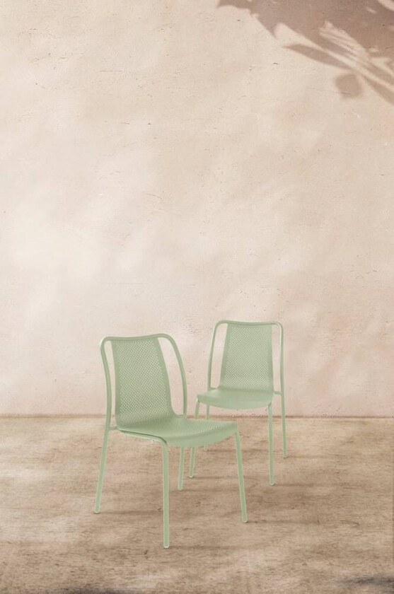 BIARRITZ utestol 2-pk Mineral gray