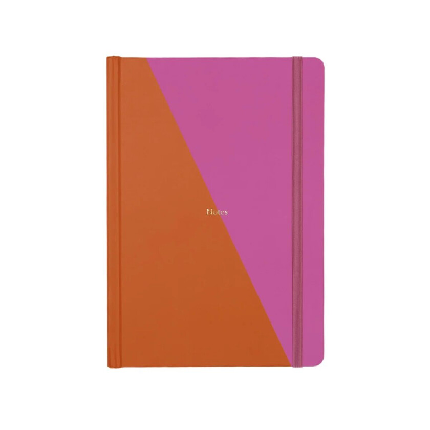 Notatbok innb A5 linjert red/pink