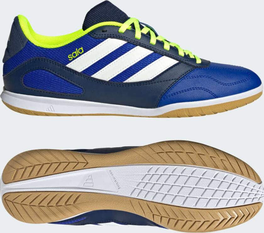 Super Sala III IC - Lucid Blue/Fottøy Hvit/Sitron - Innendørs (IC), størrelse 41⅓