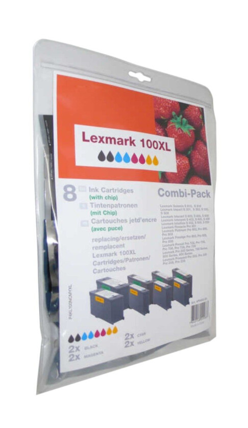 Lexmark 100XL Blekkpatron 8-pk.