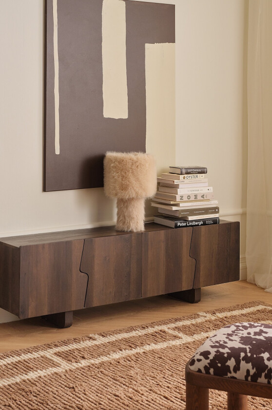 TV-benk / sidebord Pussel - Brun