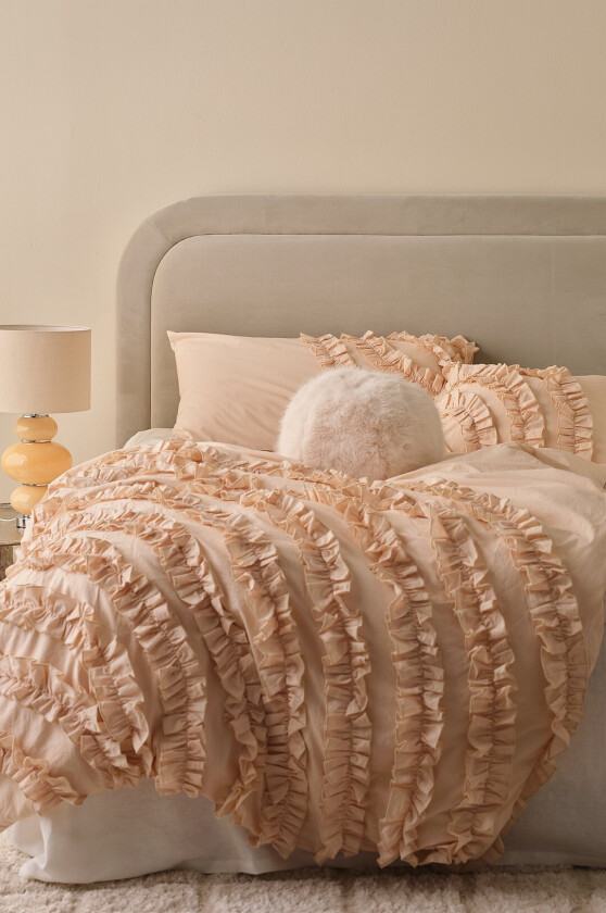 Sengegavl Sienna Velvet - Beige