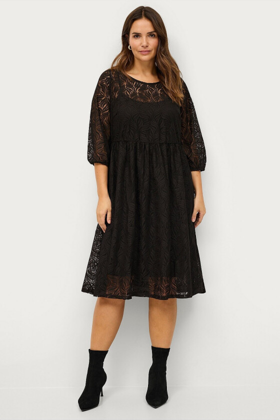 Blondekjole mJuna L/S Blk Dress - Svart