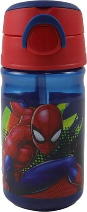 Spiderman plastflaska med krok 350 ml