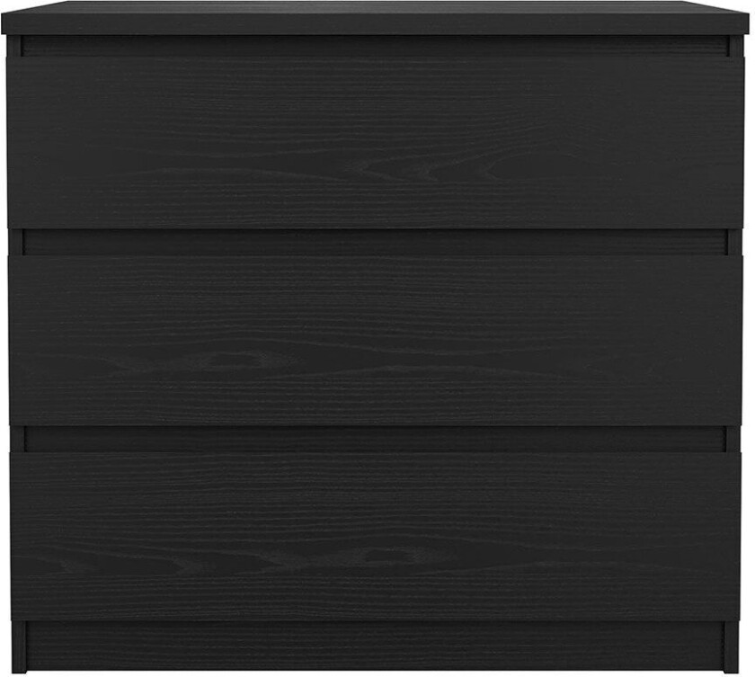 Naia kommode 3 skuffer sort struktur.
