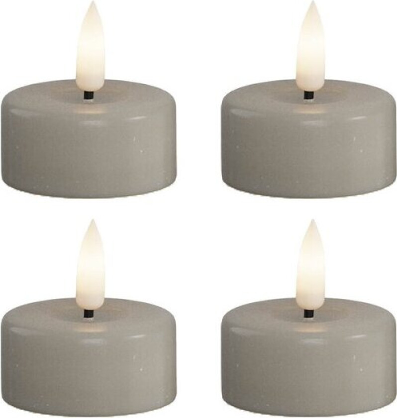 LED telys 3,5 x 4 cm 4 stk sand