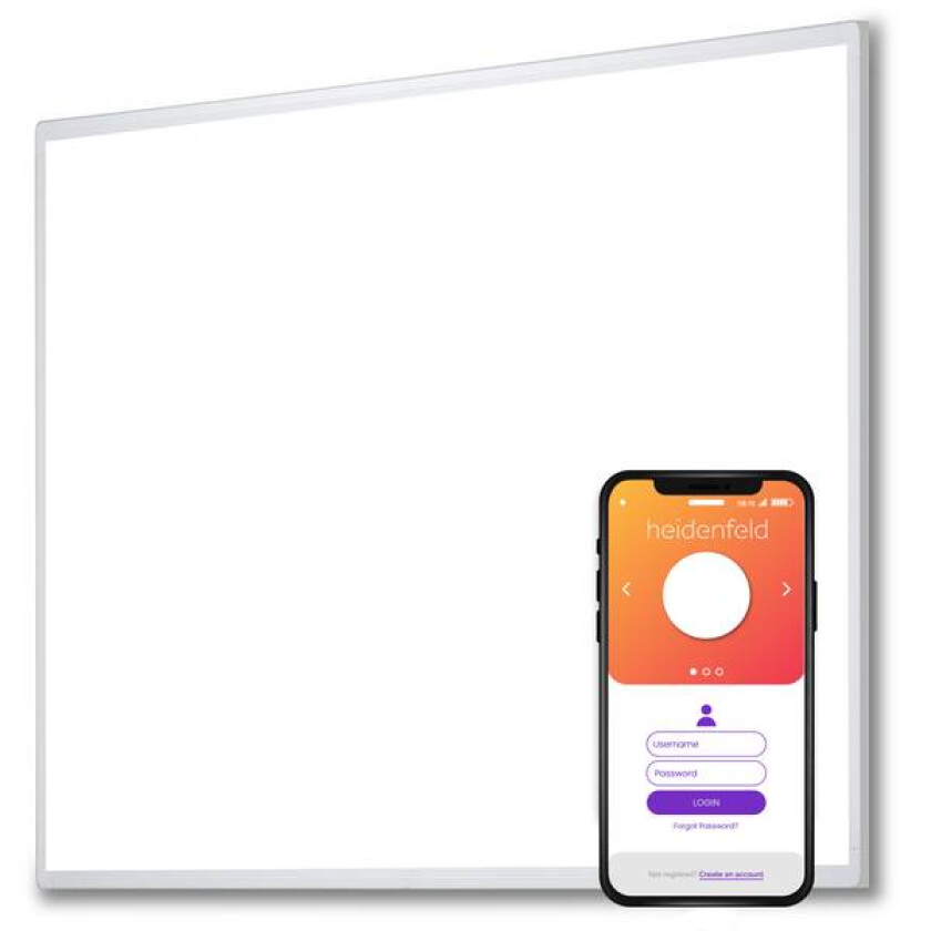 Heidenfeld infrarød varmeovn med APP 300w