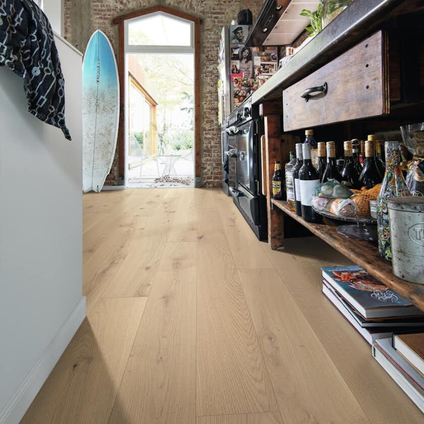 Parkettgulv Meister Authentic Cream Oak 9010 1-Stav Ultramatt Lakk PD 400
