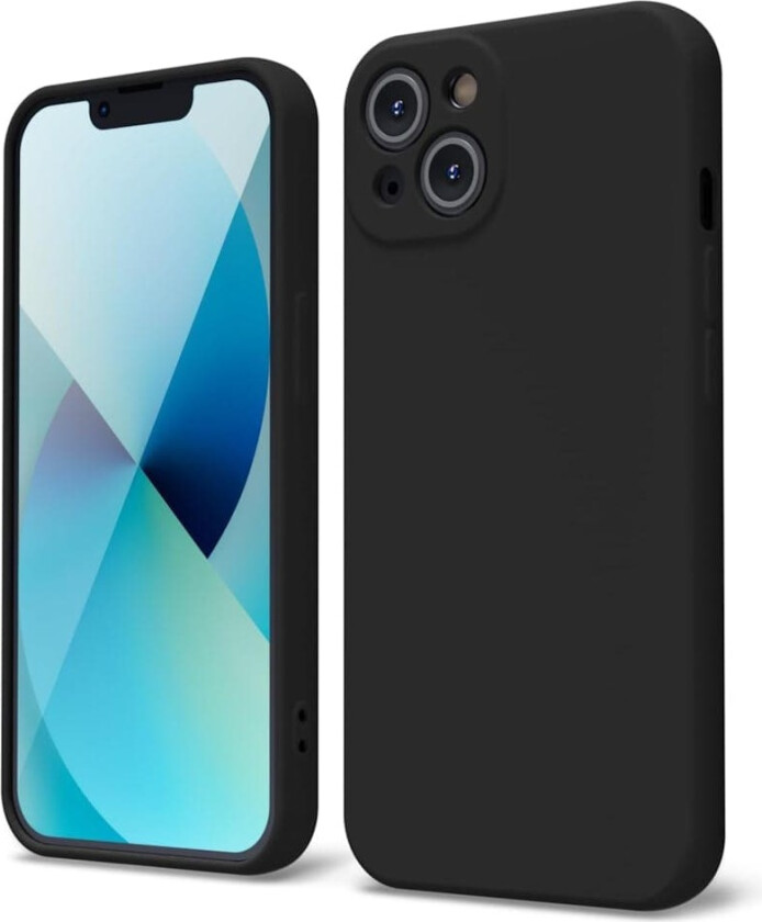 iPhone 13 Matt Svart Deksel - Ekstra kamerabeskyttelse