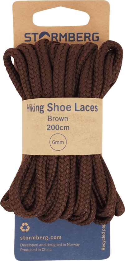 Bilde av Hiking Shoe Laces Black 200cm, skolisser BROWN